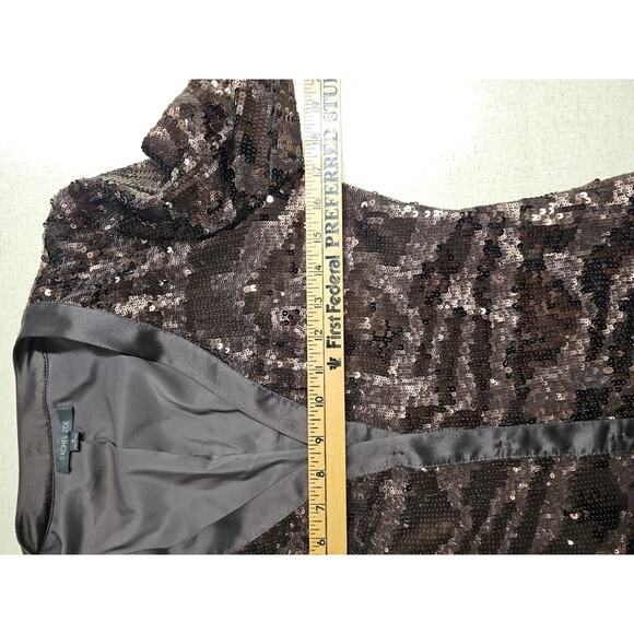 Rachael Zoe Sequin Cardigan Twin Set Jacket Brown All over Sequin Swiftie Eras - Picture 5 of 15